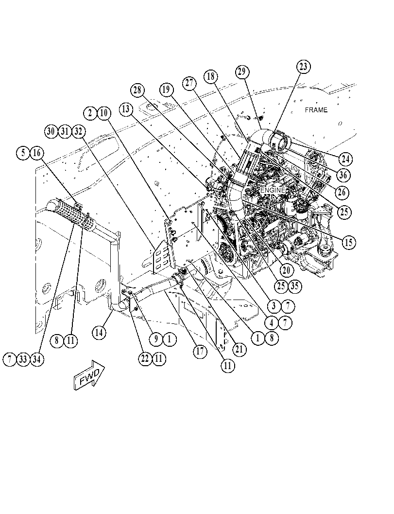 MOUNTING GP-EXHAUST 4999422 CAT