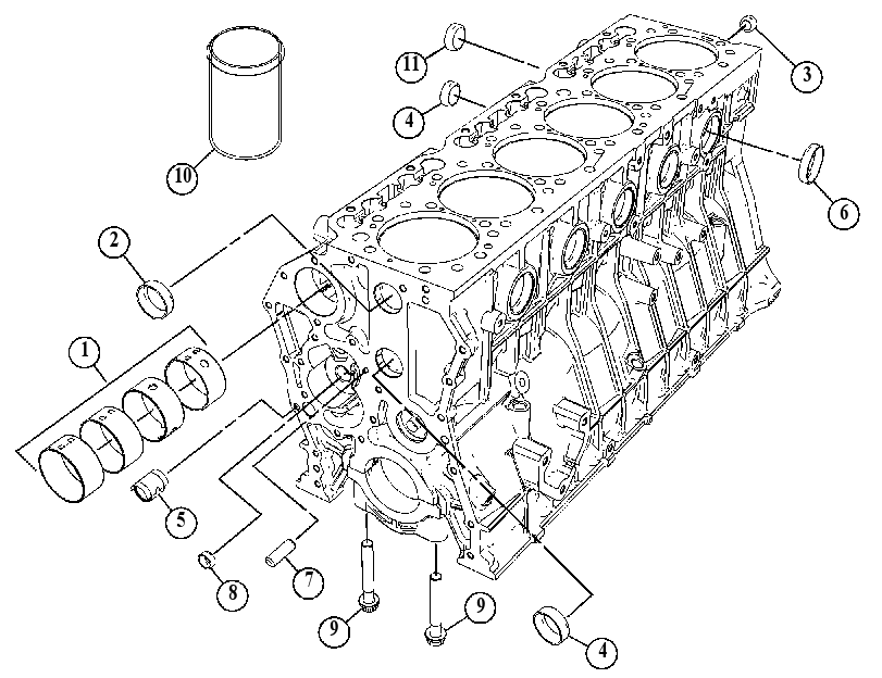 Блок цилиндров в сборе 5647688 CAT