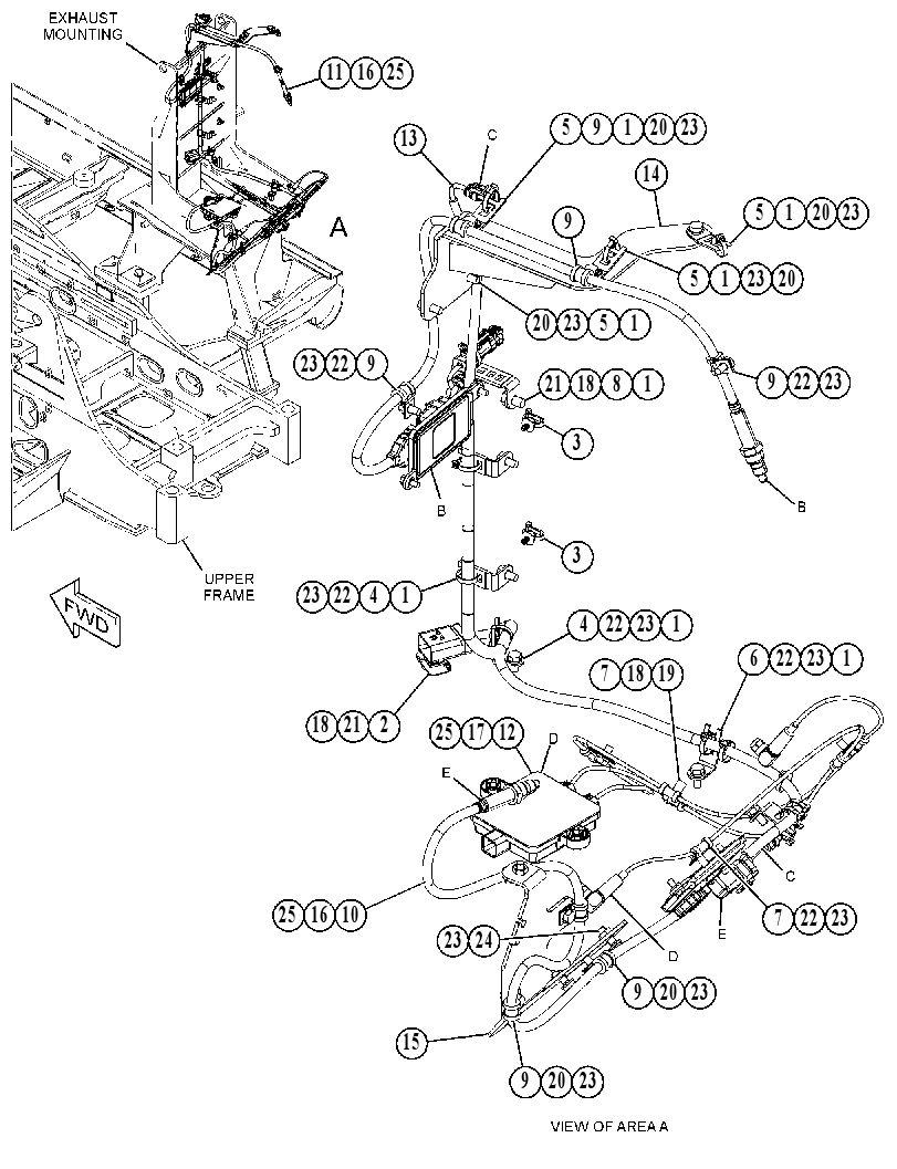 Проводка модуля AdBlue 5326698 CAT