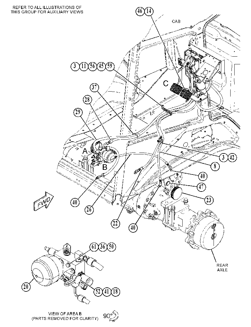 Управление рабочим тормозом 4973820 CAT