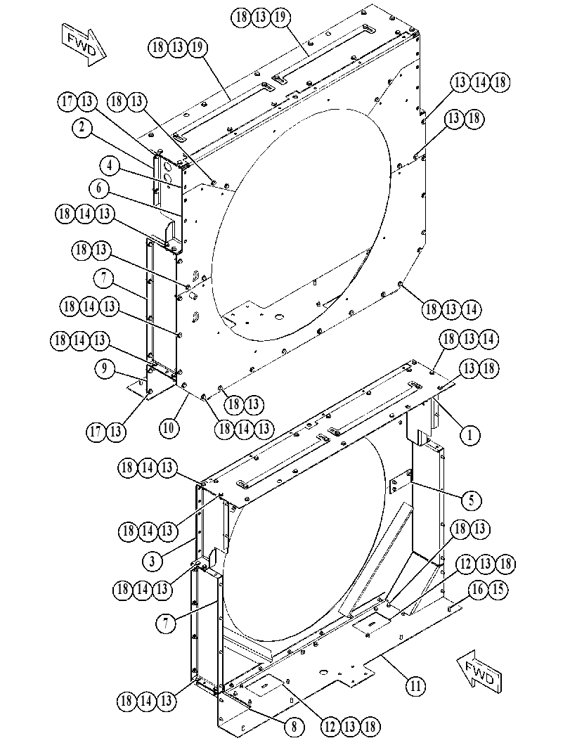 SHROUD GP-RADIATOR 4862517 CAT