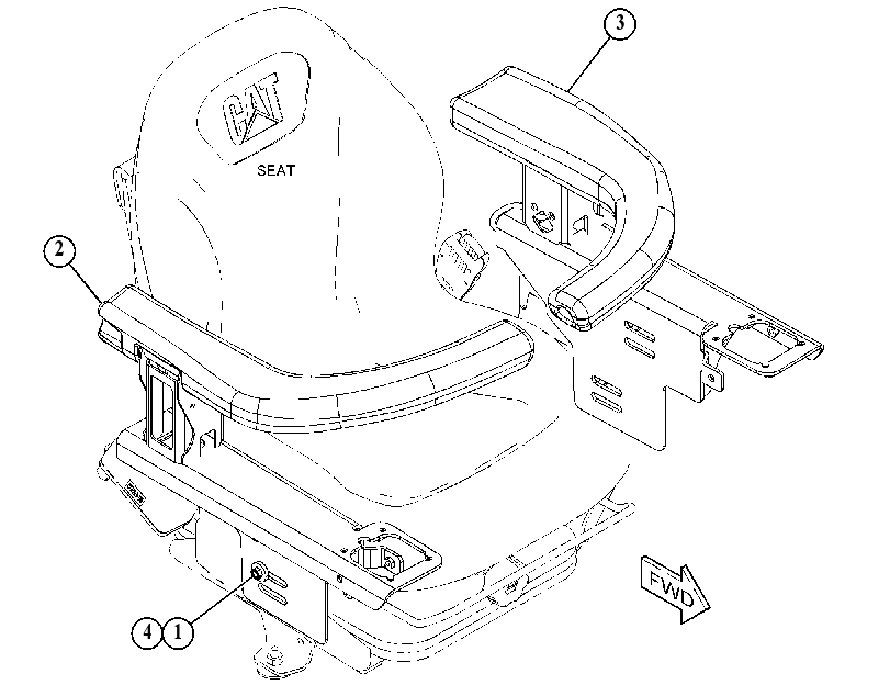 ARMREST & MOUNTING GP 5327675 CAT