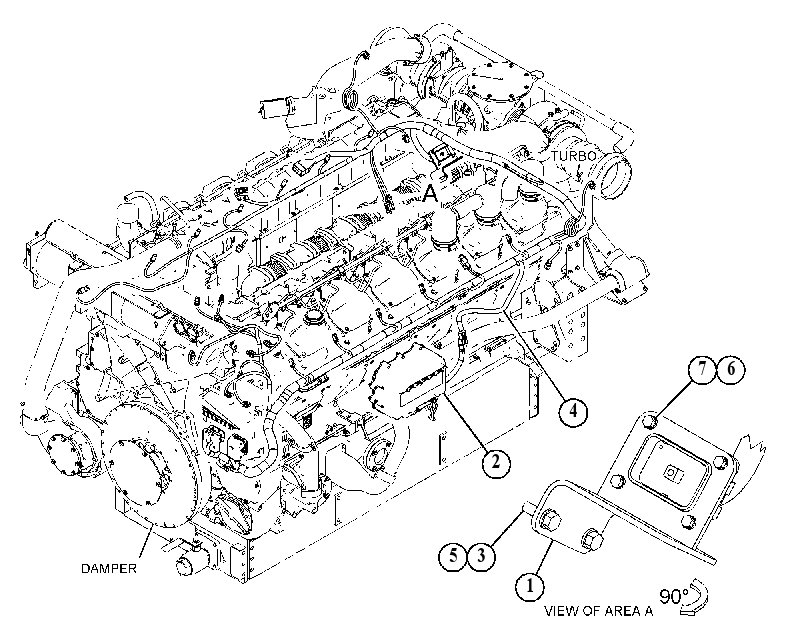 Проводка двигателя 5141738 CAT
