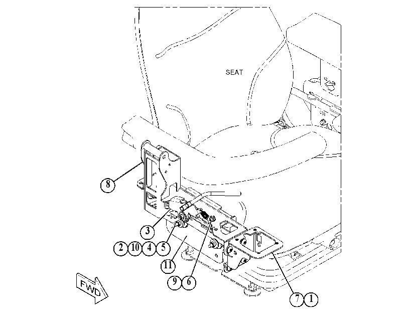MOUNTING GP-ARMREST 5264165 CAT