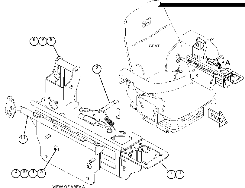 MOUNTING GP-ARMREST 5264162 CAT