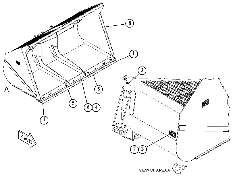 BUCKET GP-LIGHT MATERIAL 5539645 CAT