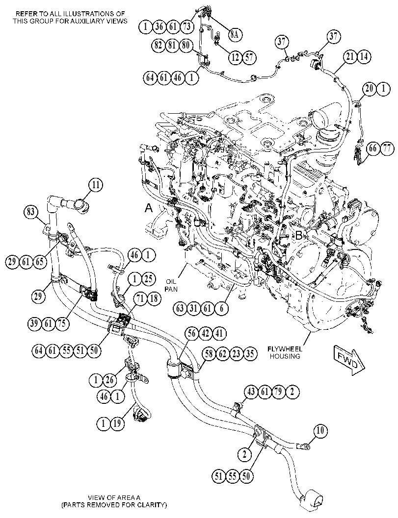 Проводка двигателя 4655655 CAT