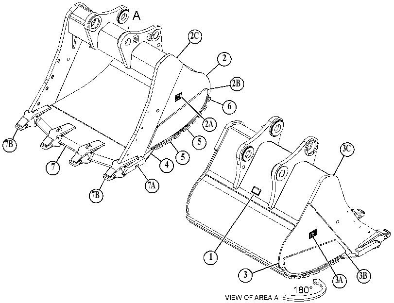 BUCKET AS-SEVERE SERVICE SPADE 5195490 CAT