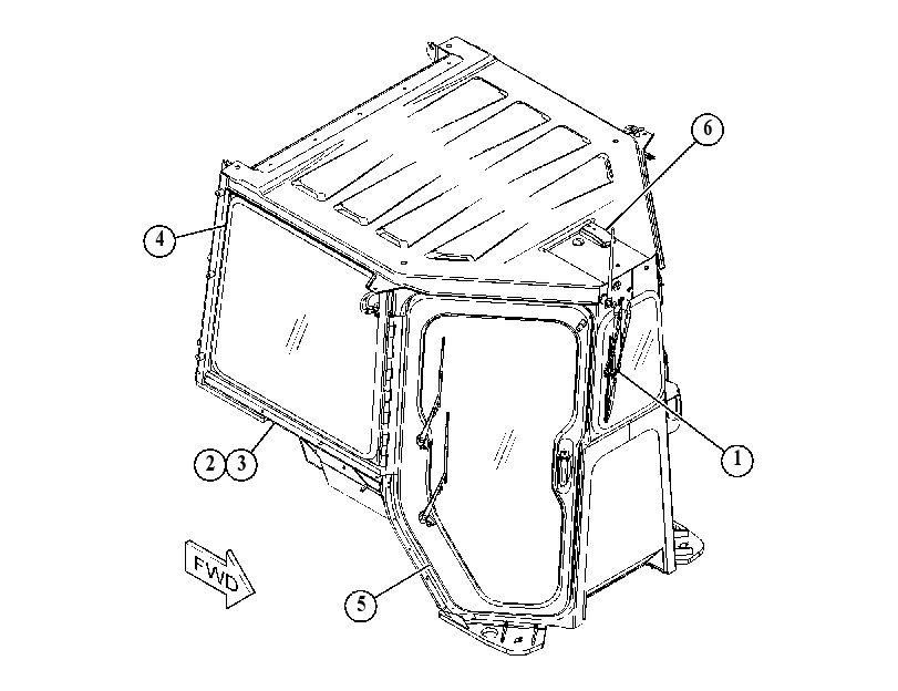 Кабина закрытая с ROPS 5134795 CAT