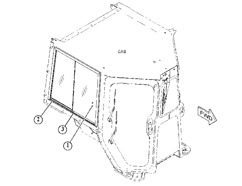 Окно кабины 4700011 CAT