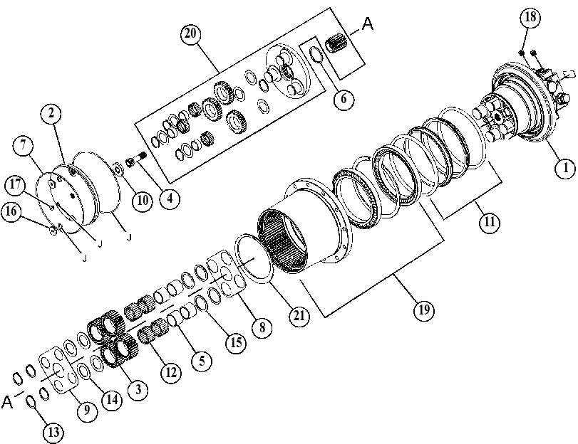 Бортовой редуктор 5155825 CAT