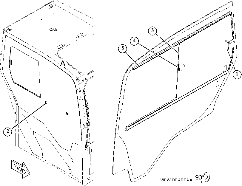 WINDOW AS-SLIDING 5441668 CAT