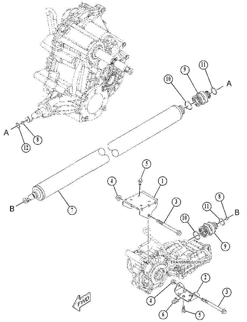 SHAFT & MTG GP-DRIVE 5596918 CAT