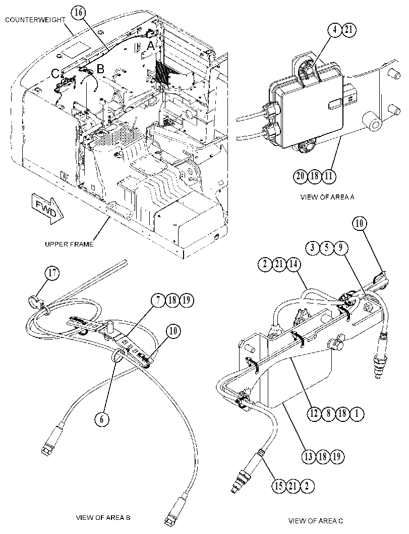 Проводка модуля AdBlue 5595913 CAT
