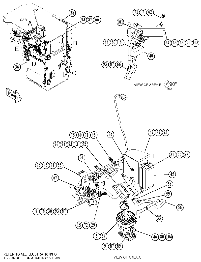 Проводка кабины 4829176 CAT