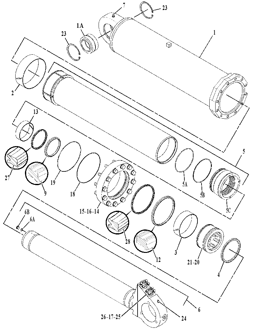 CYLINDER GP-HOIST 1711232 CAT