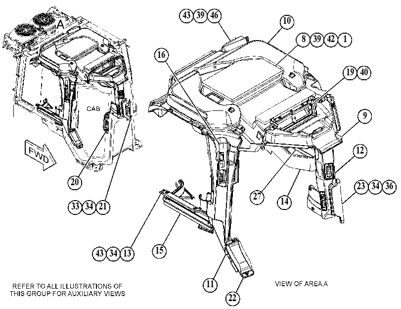 Обшивка кабины 4355735 CAT