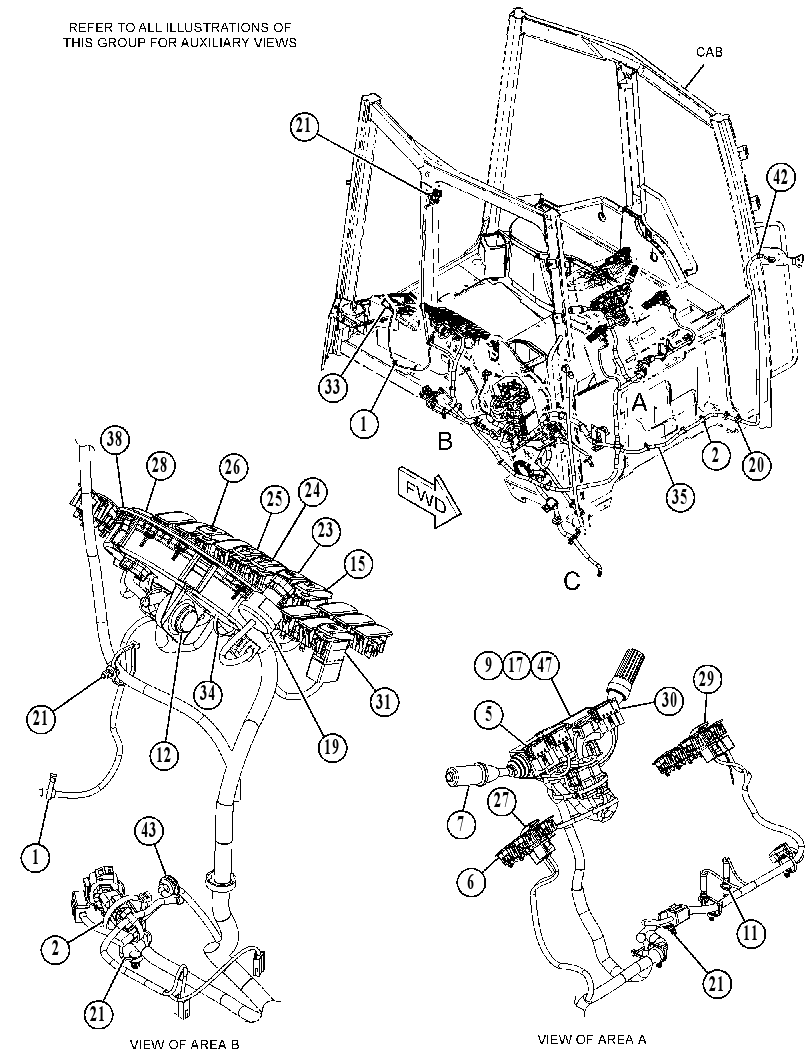 Проводка площадки 5471662 CAT