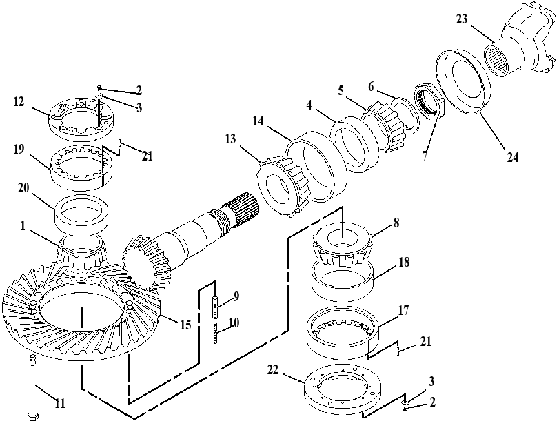Коническая шестерня с ведущей 1294292 CAT