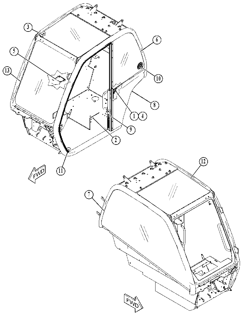 GLASS & DOOR SEAL GP-CAB 5138871 CAT