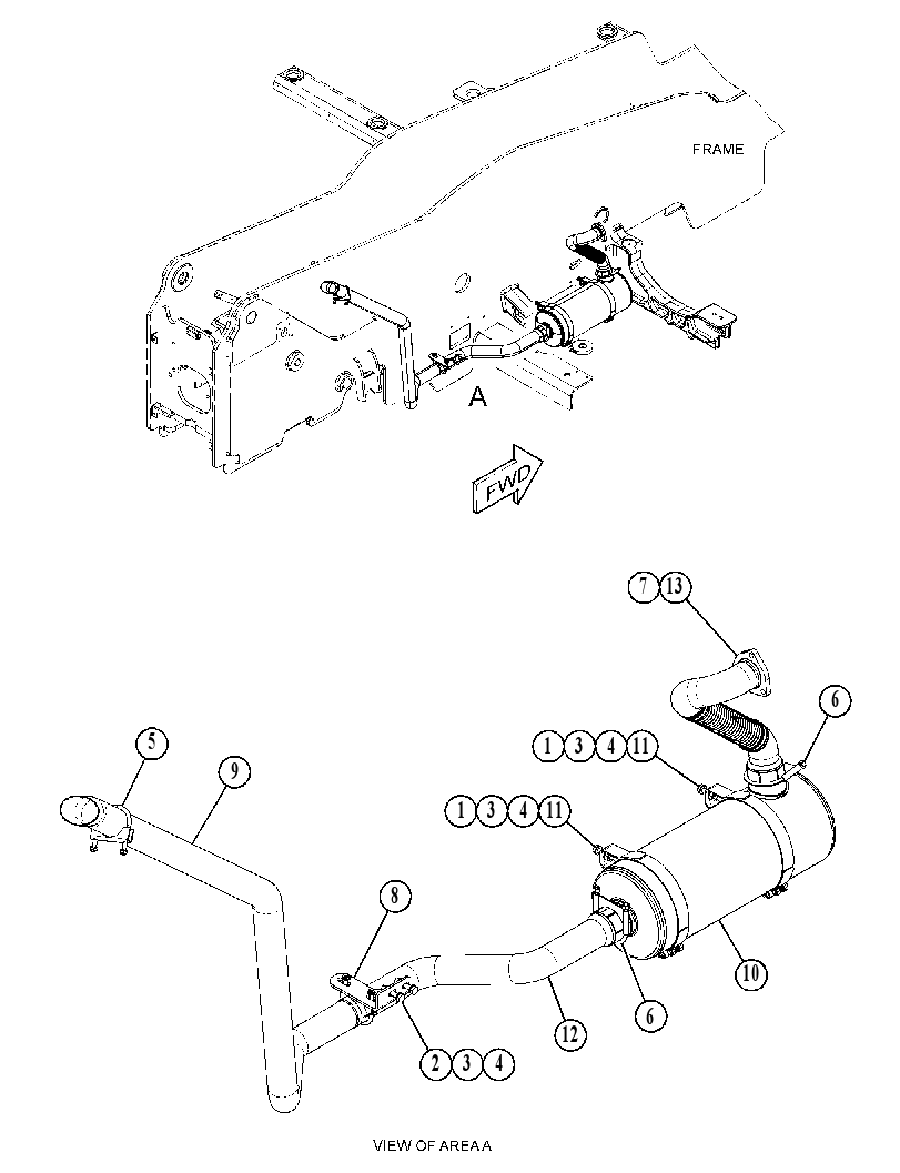 MUFFLER & MOUNTING GP 4867986 CAT