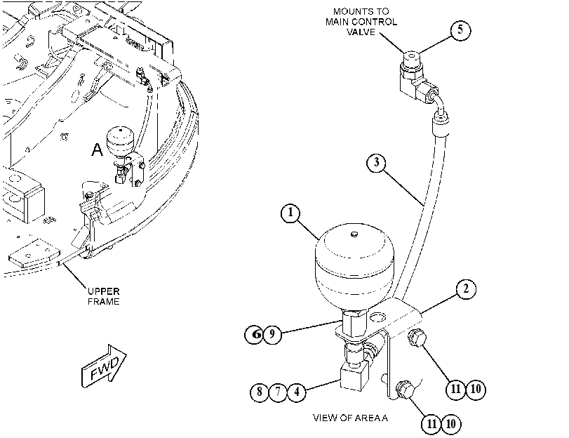 ACCUMULATOR & MTG GP-HYDRAULIC 4523225 CAT