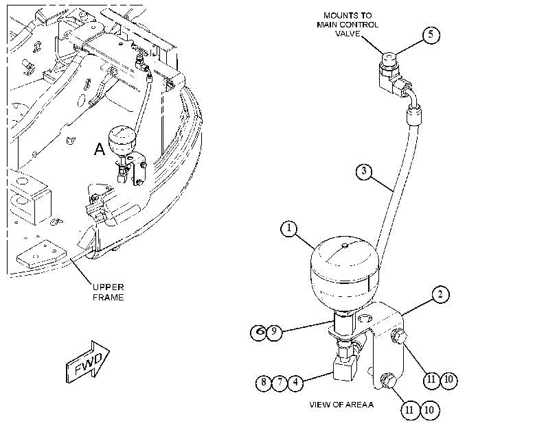 ACCUMULATOR & MTG GP-HYDRAULIC 4523227 CAT