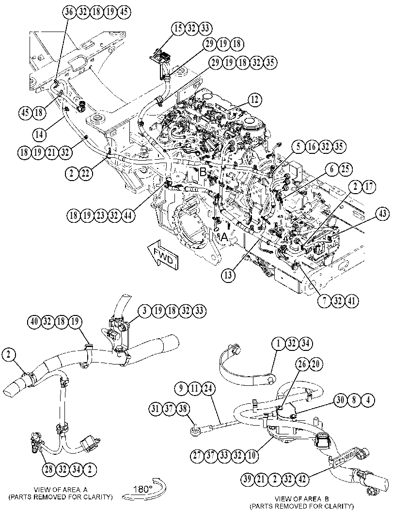 Проводка задняя 4521830 CAT