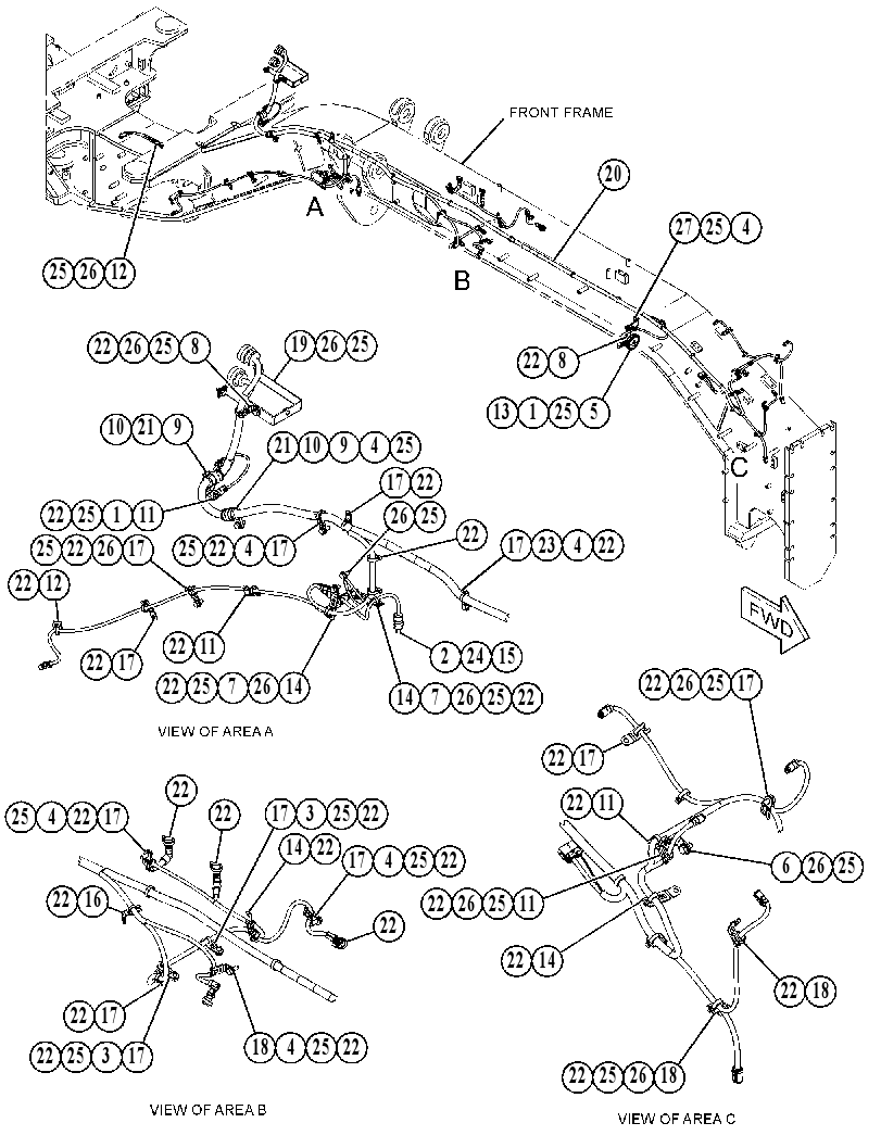 Проводка передняя 4820430 CAT