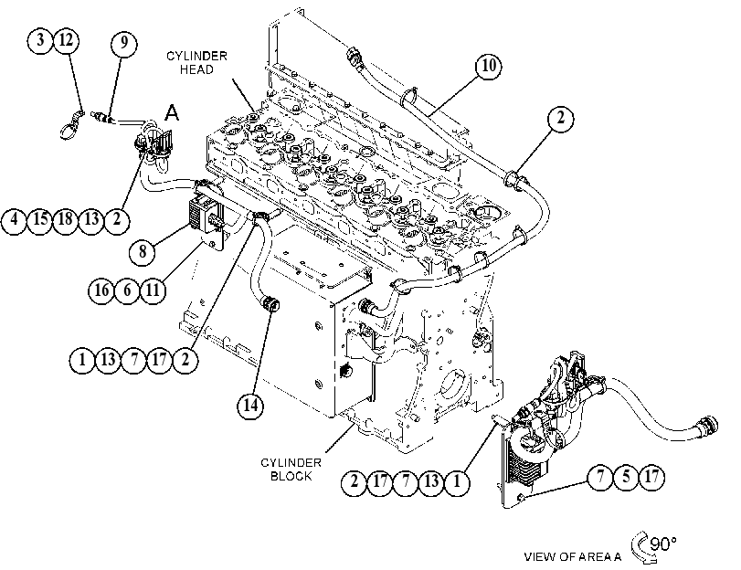 Проводка модуля AdBlue 5580197 CAT