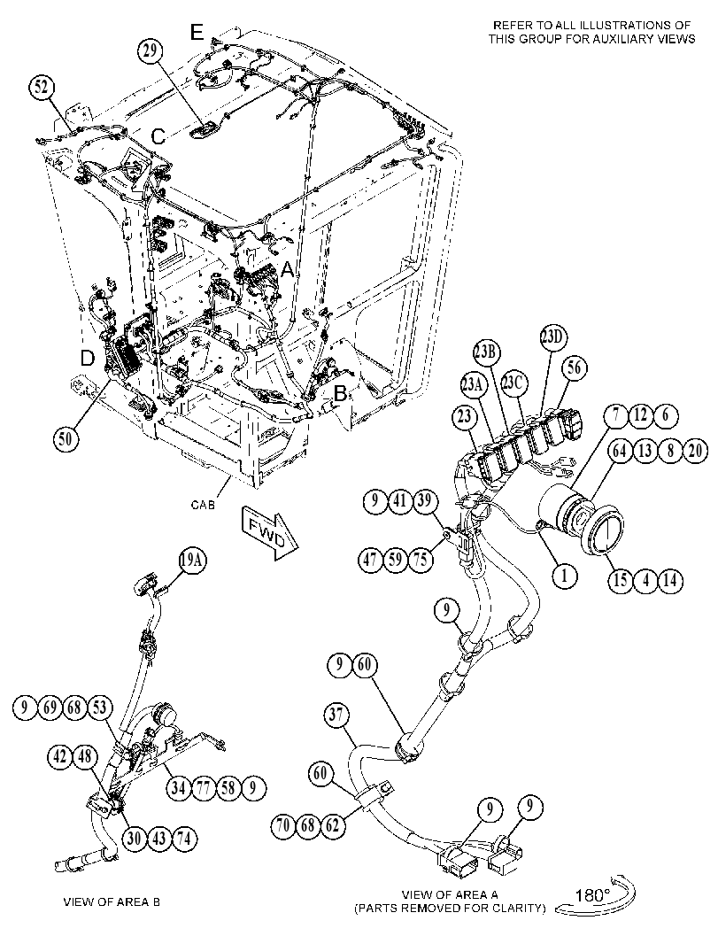 Проводка кабины 4902604 CAT
