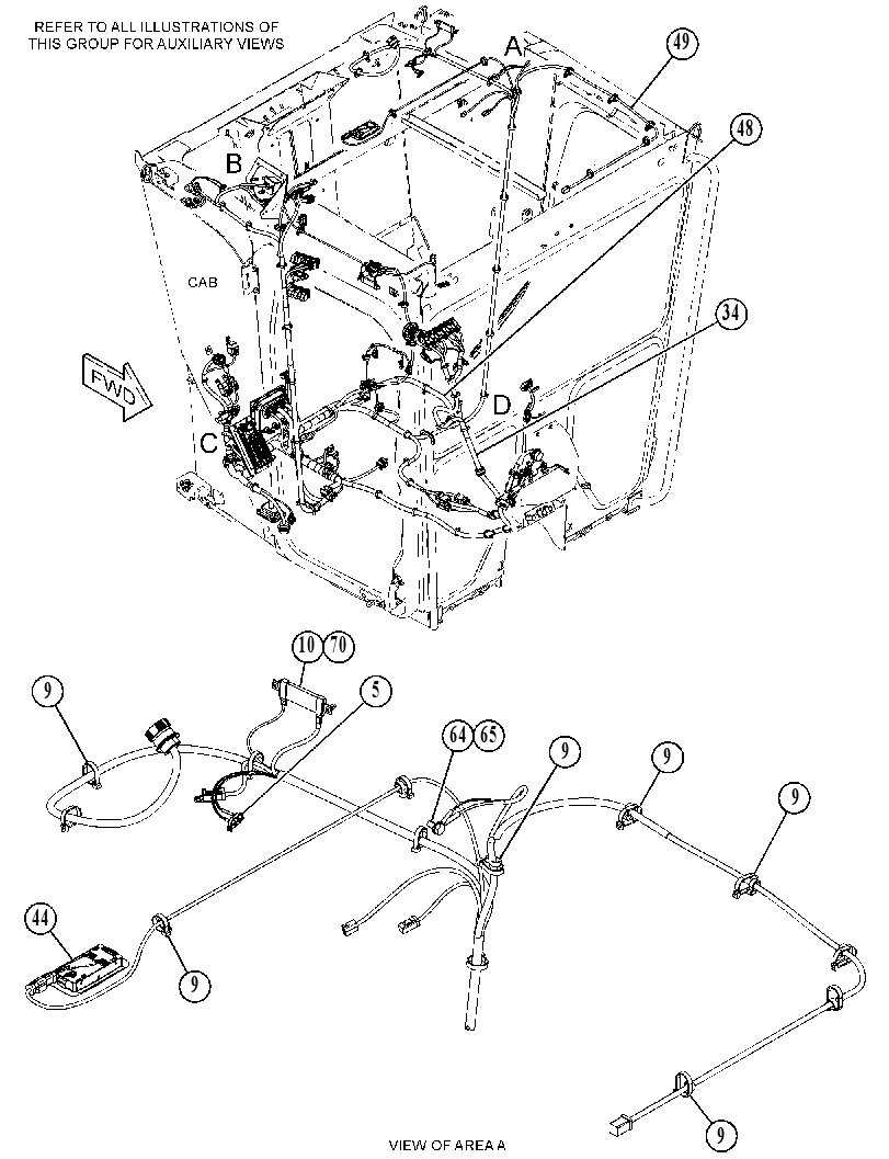 Проводка кабины 4902606 CAT