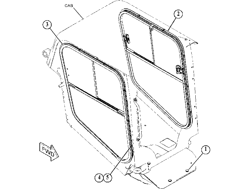 KIT-CAB WINDOW 3888275 CAT