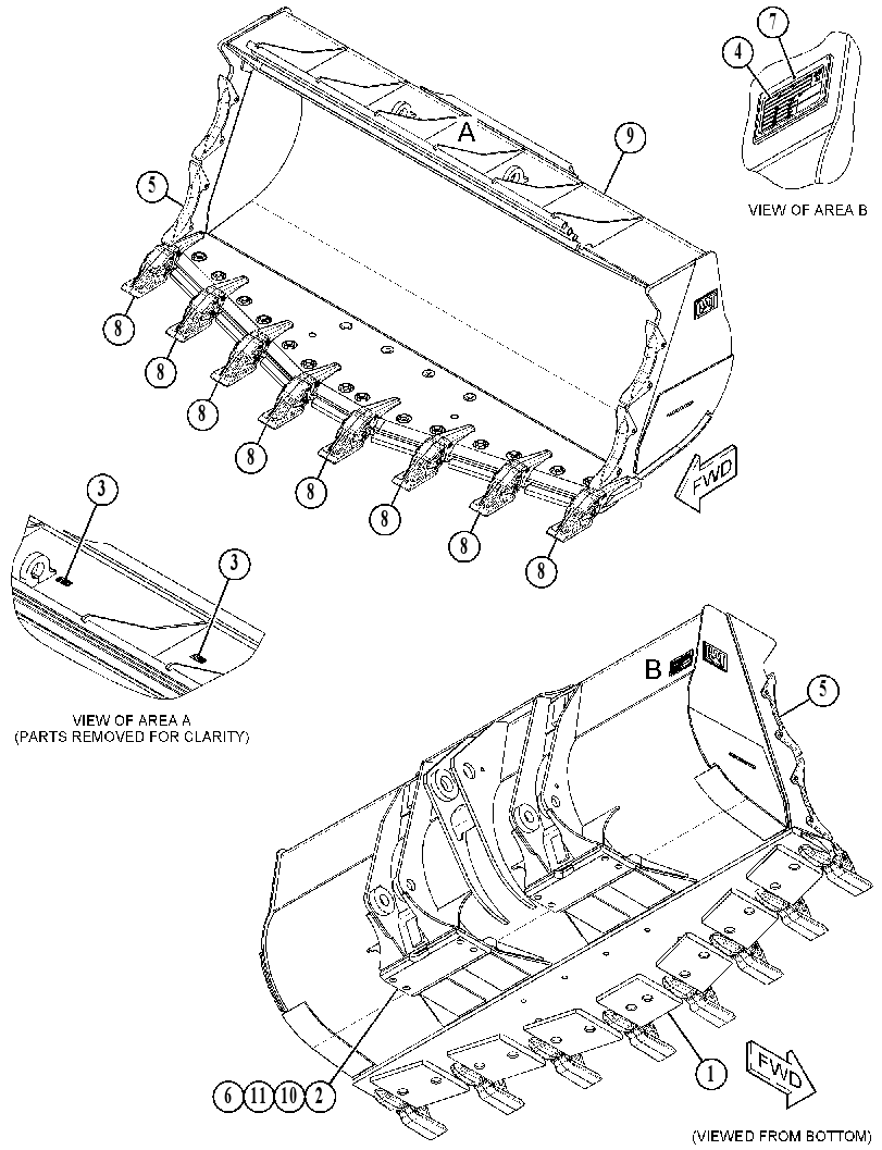 Ковш скальный 5599085 CAT