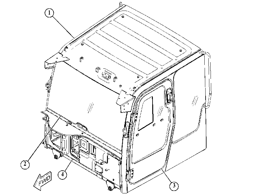 Кабина закрытая с ROPS 5561666 CAT