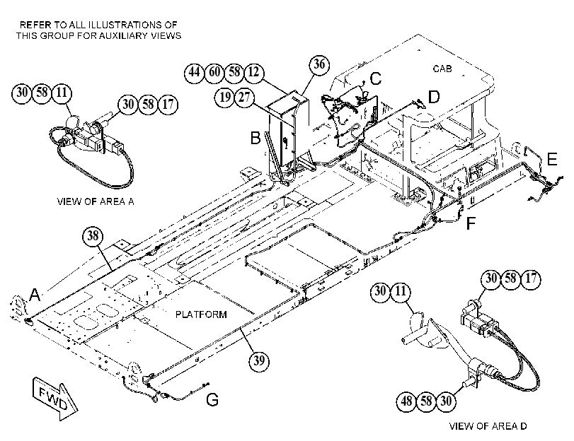 Проводка площадки 5639147 CAT