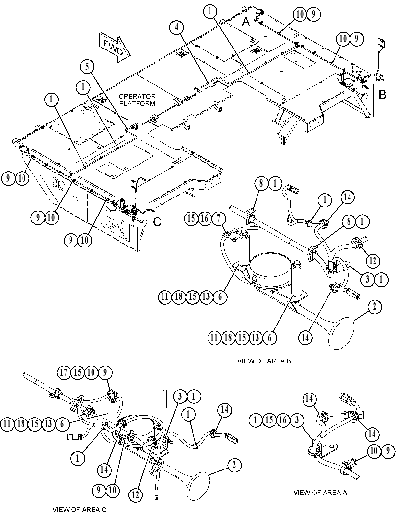 Проводка площадки 4624127 CAT
