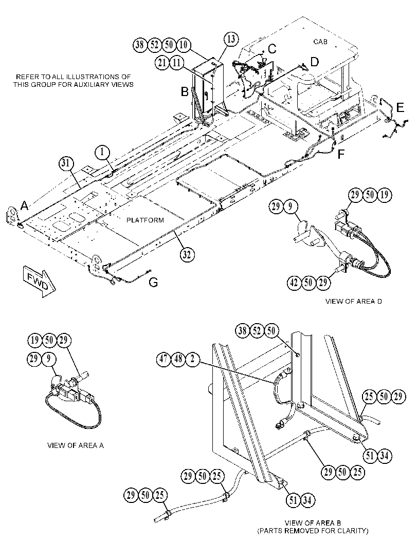 Проводка площадки 5641154 CAT