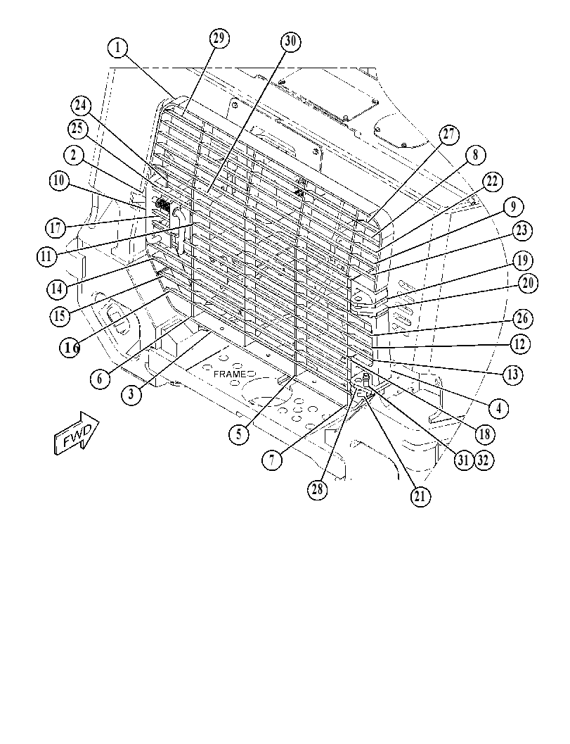 GRILL AS-RADIATOR 5297432 CAT