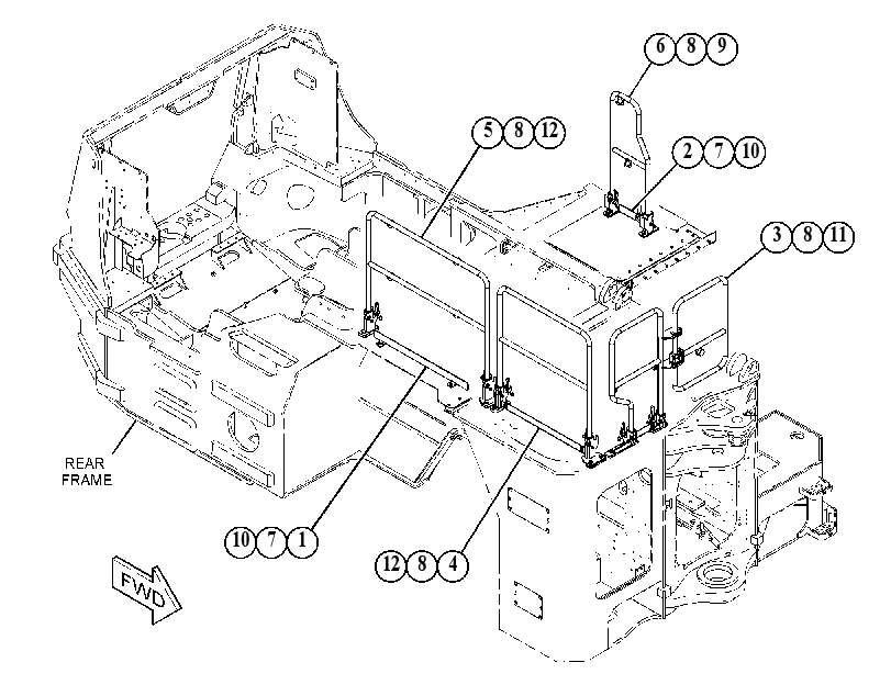 Поручень 5297435 CAT