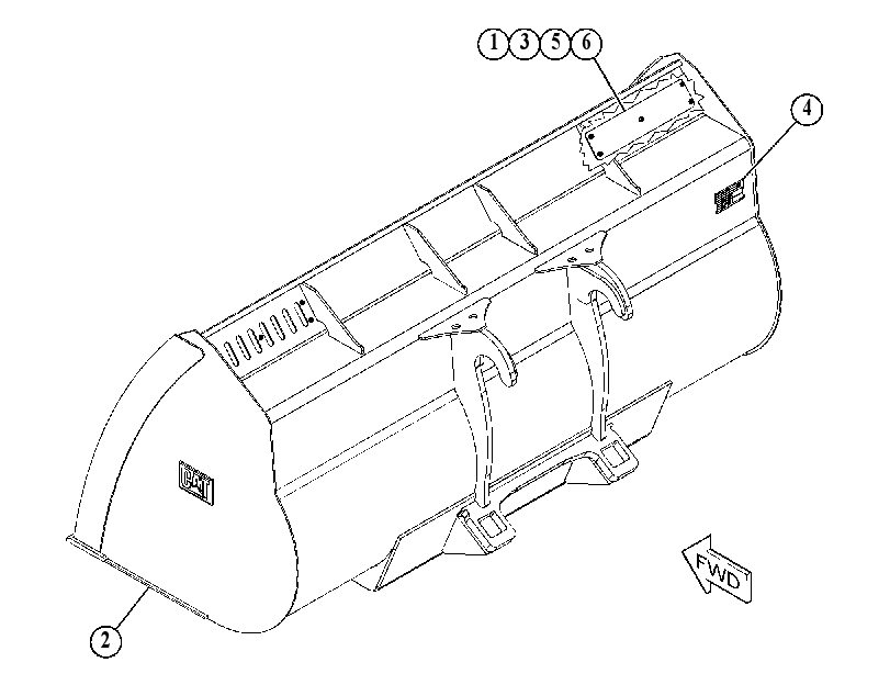 BUCKET GP-LIGHT MATERIAL 5600131 CAT