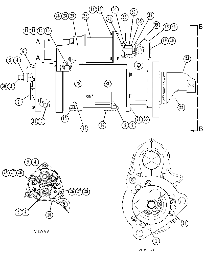 Стартер электрический 6V4215 CAT