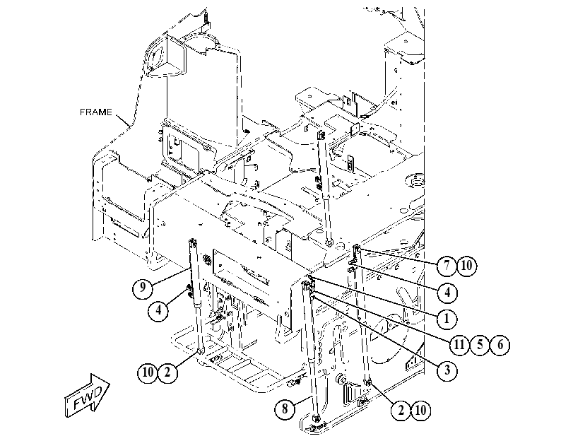 CYLINDER & MTG GP-SIDE PLATE 3816590 CAT