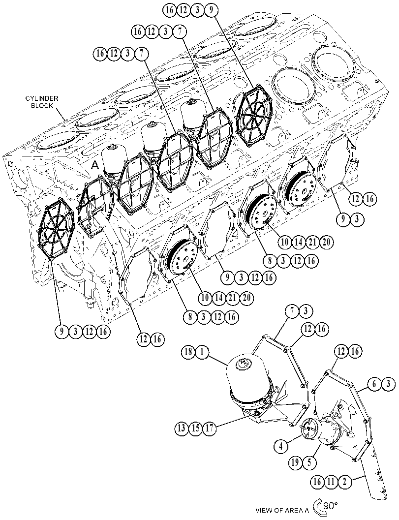 COVER GP-CRANKSHAFT 4635870 CAT
