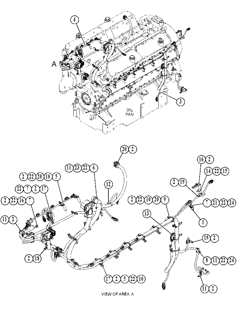 Проводка двигателя 4852073 CAT