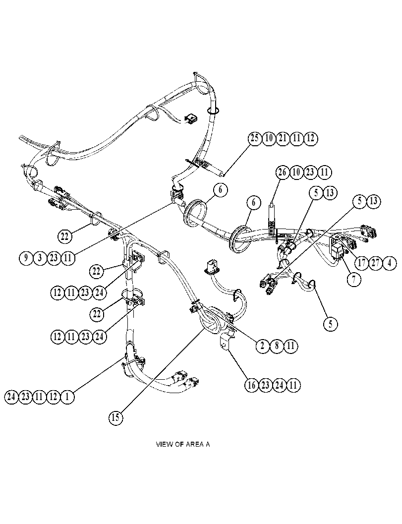 Проводка шасси 5220435 CAT