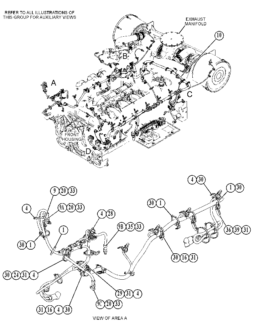 Проводка двигателя 4560789 CAT