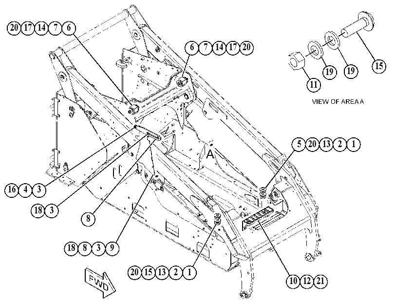 Крепление ROPS 5705148 CAT