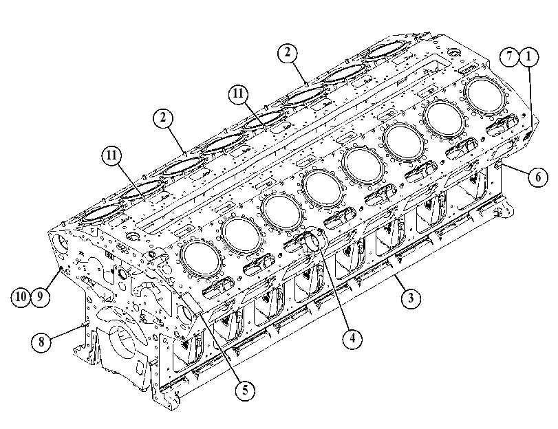 Блок цилиндров 5251809 CAT