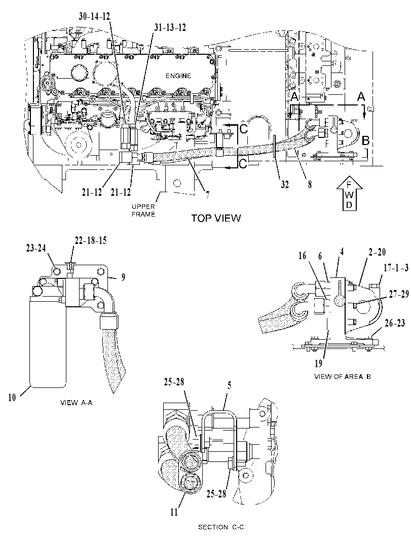 FILTER & MTG GP-ENGINE OIL 3687694 CAT